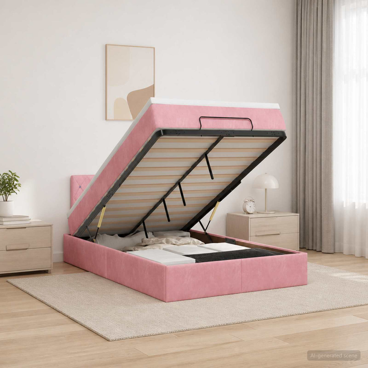Lit Ottoman Avec Matelas Velours