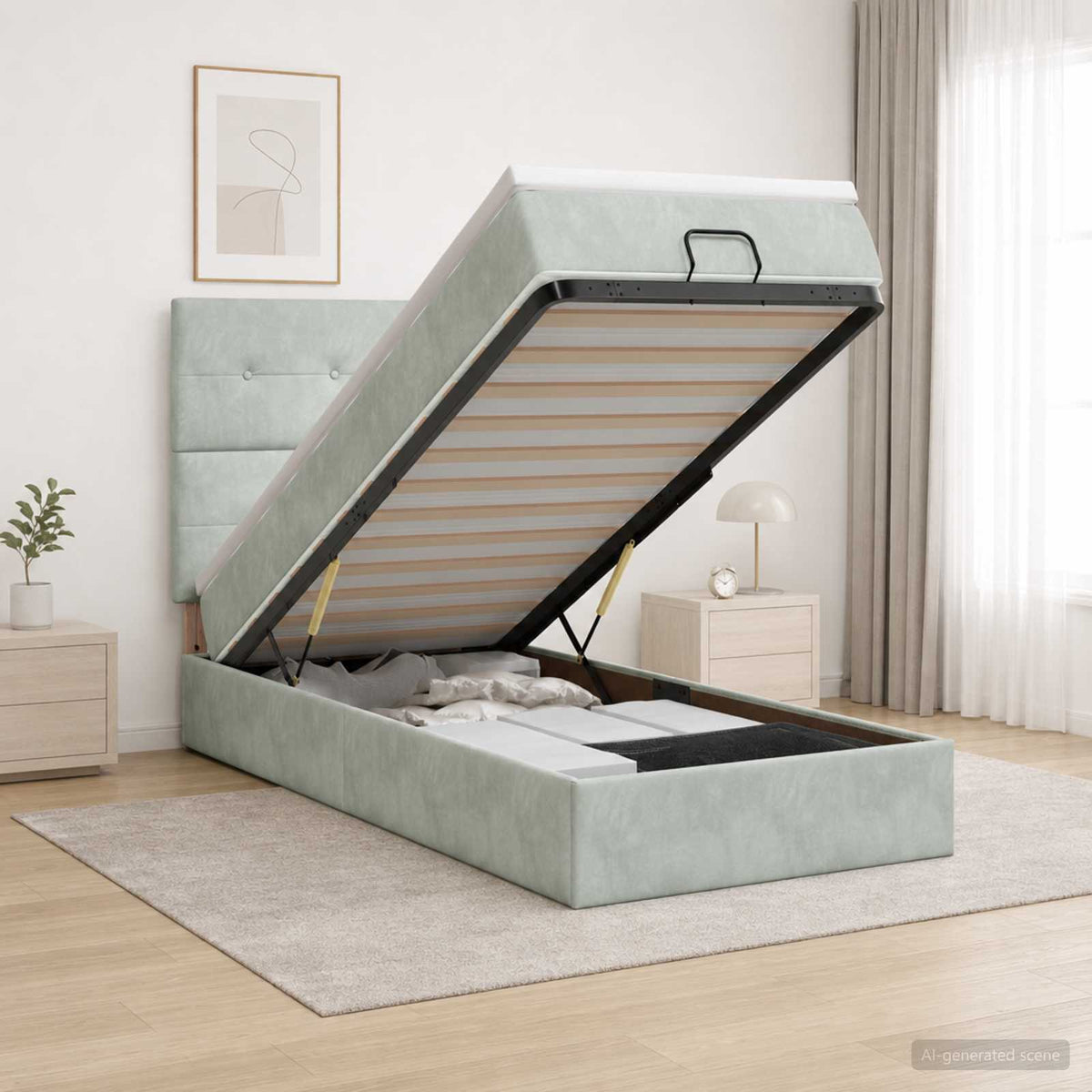 Lit Ottoman Avec Matelas Velours