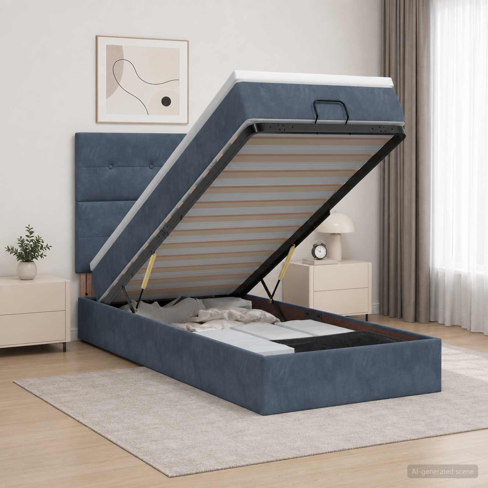Lit Ottoman Avec Matelas Velours