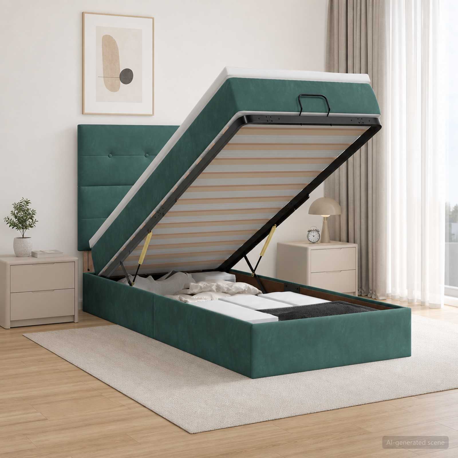 Lit Ottoman Avec Matelas Velours