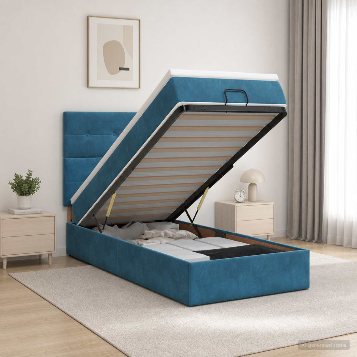 Lit Ottoman Avec Matelas Velours
