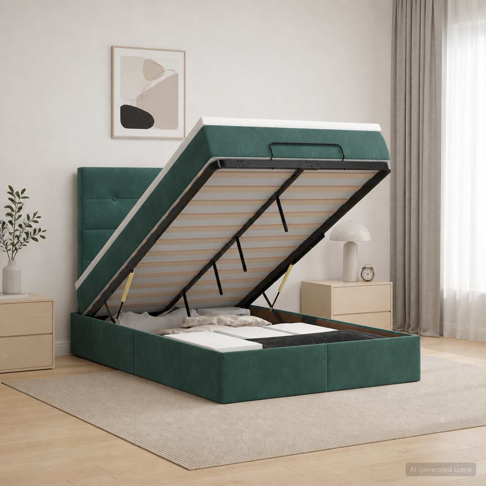 Lit Ottoman Avec Matelas Velours