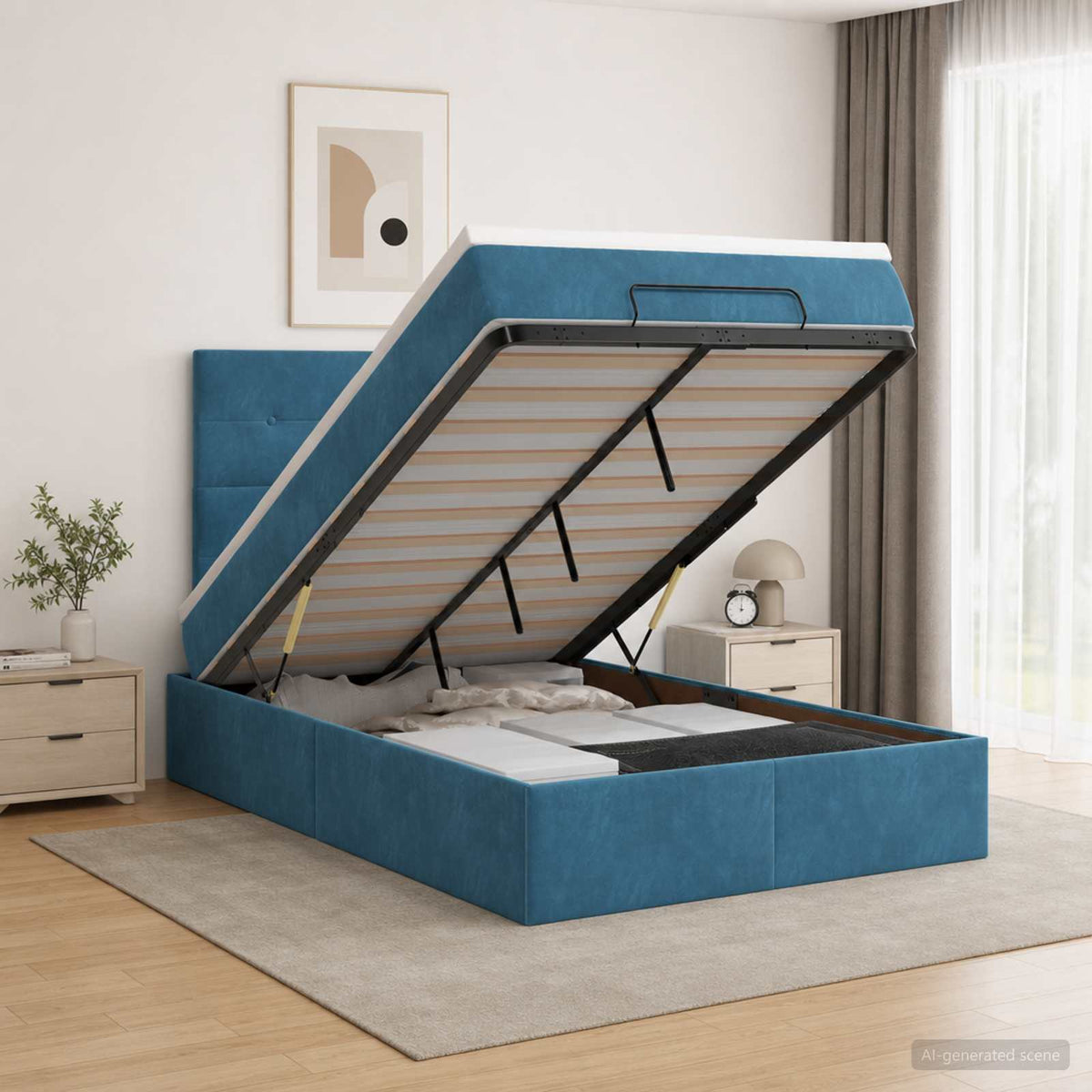 Lit Ottoman Avec Matelas Velours