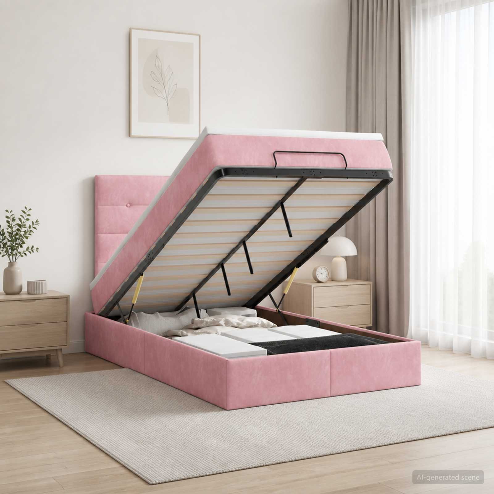 Lit Ottoman Avec Matelas Velours