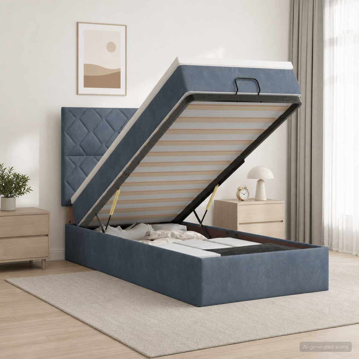 Lit Ottoman Avec Matelas Velours