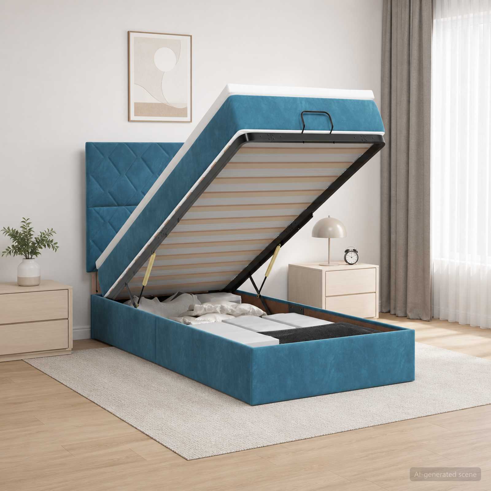 Lit Ottoman Avec Matelas Velours