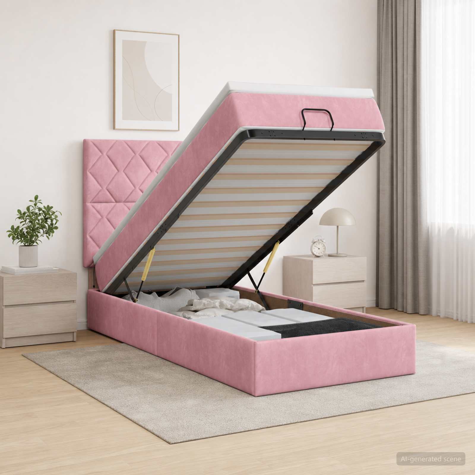 Lit Ottoman Avec Matelas Velours