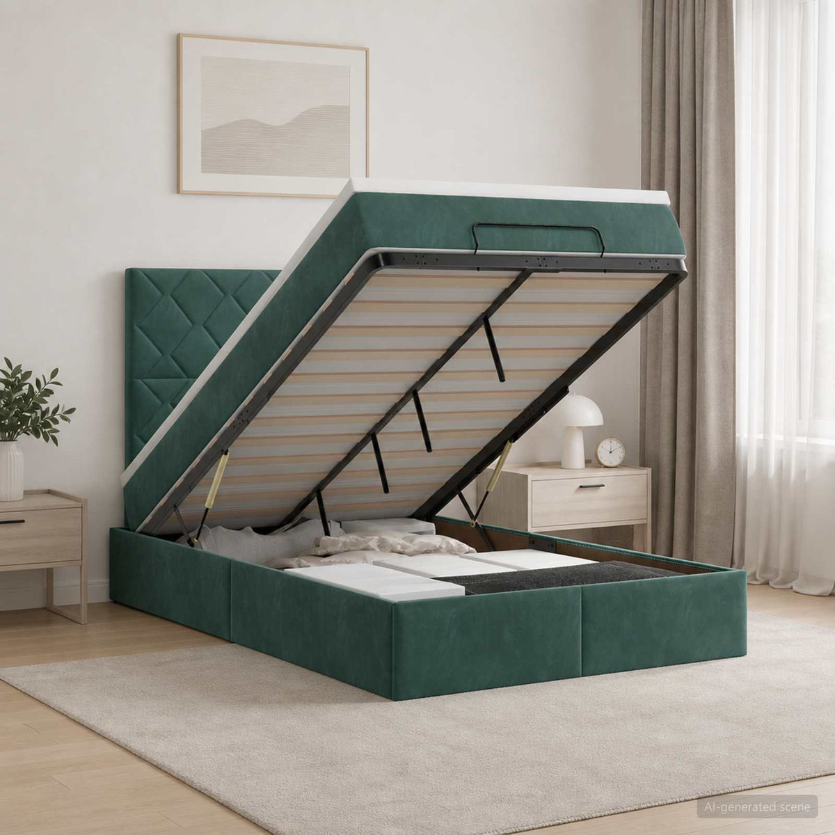 Lit Ottoman Avec Matelas Velours
