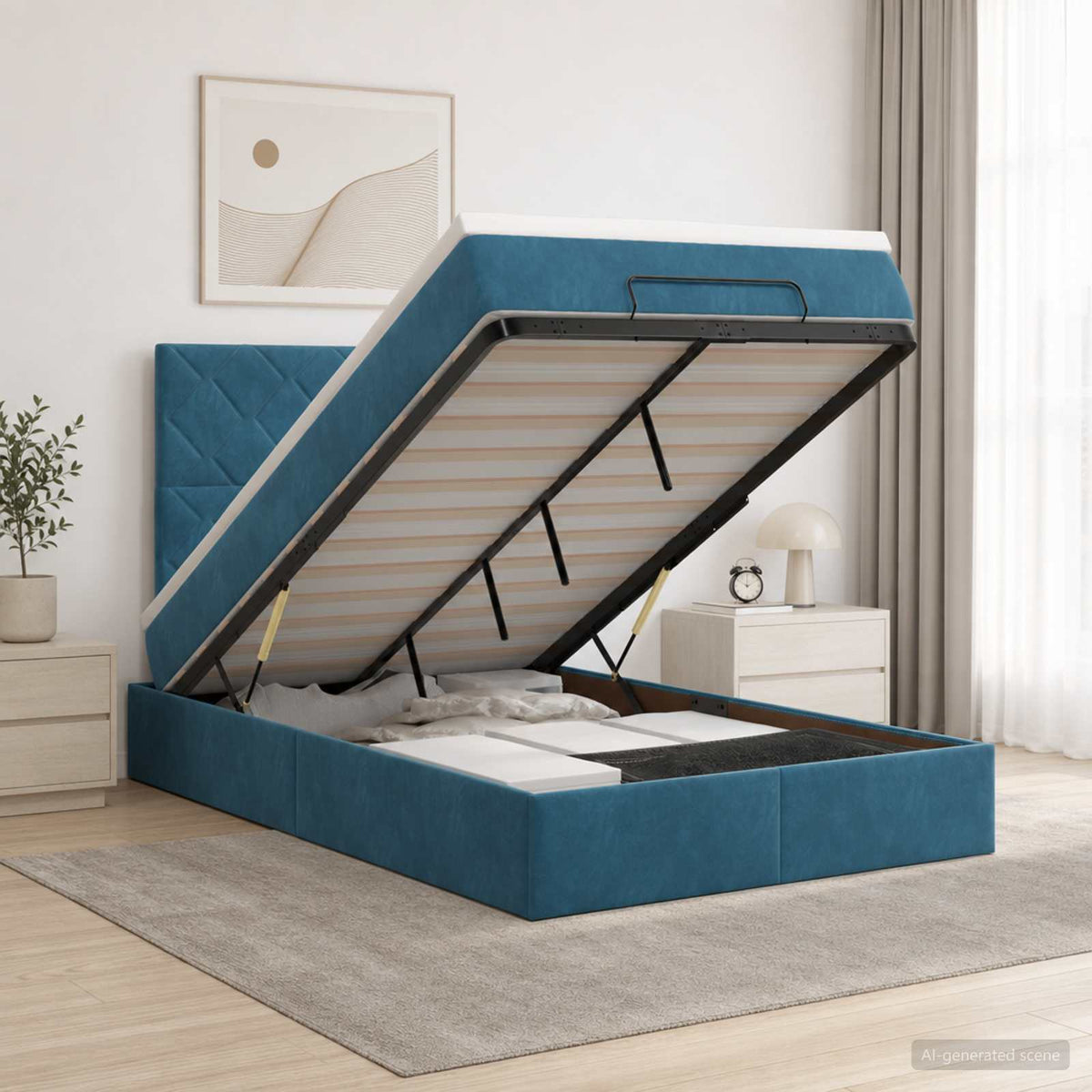 Lit Ottoman Avec Matelas Velours