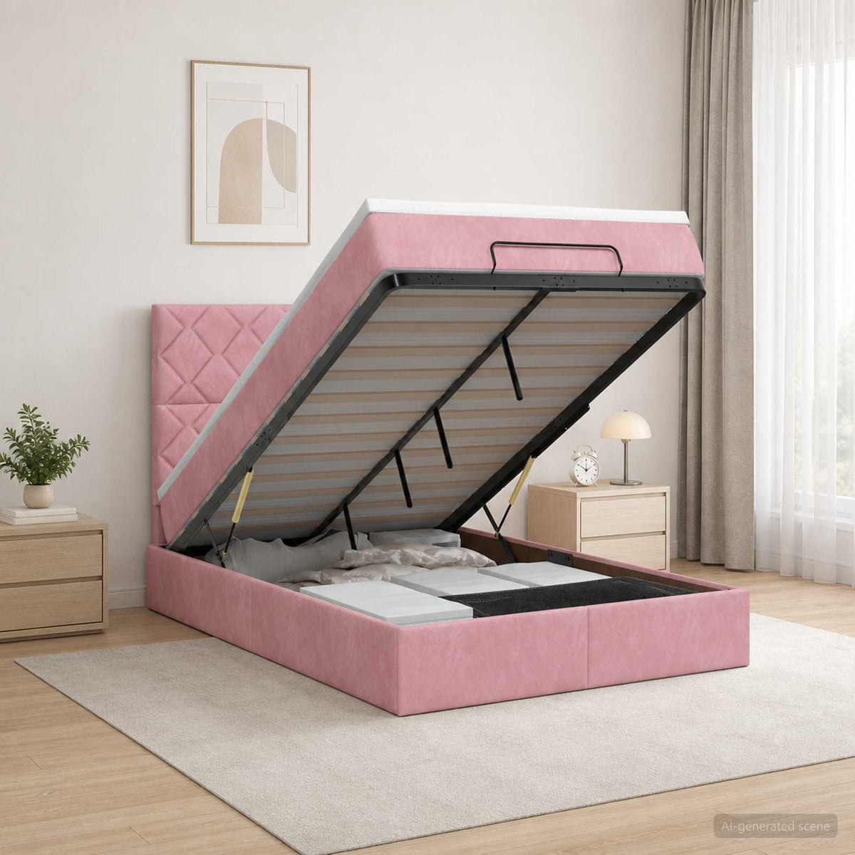 Lit Ottoman Avec Matelas Velours