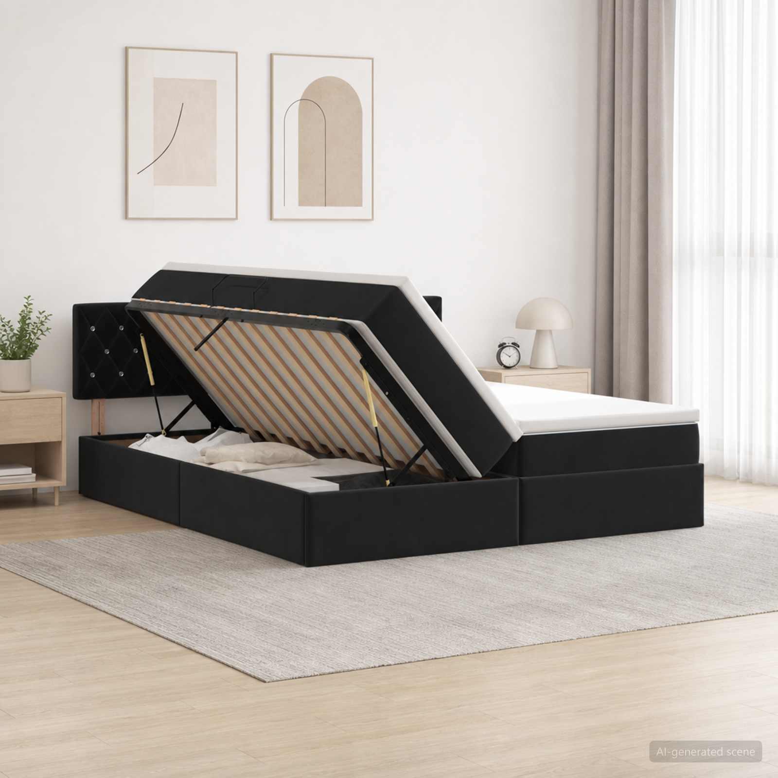 Lit De Rangement Avec Tête De Lit 2 Pc