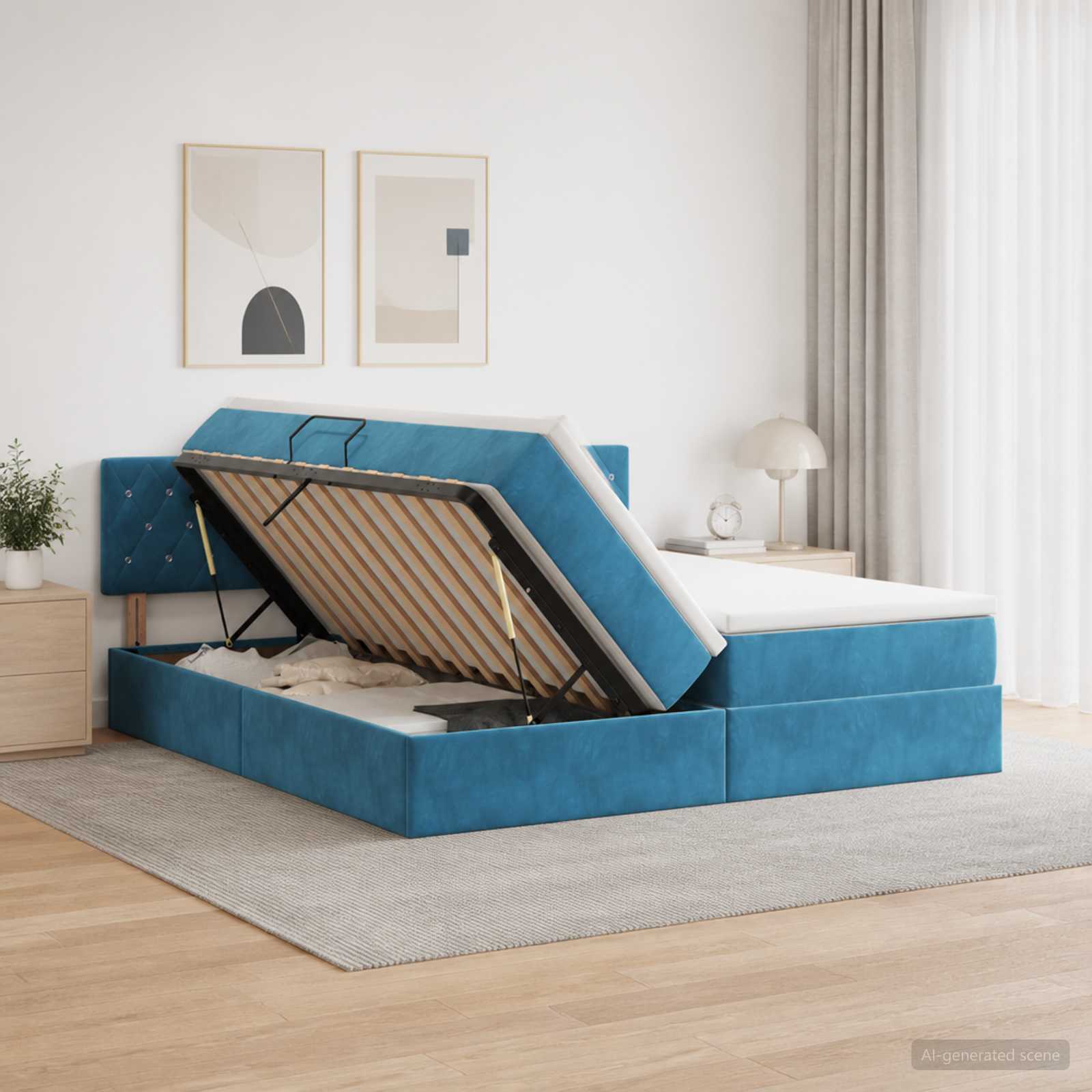 Lit De Rangement Avec Tête De Lit 2 Pc