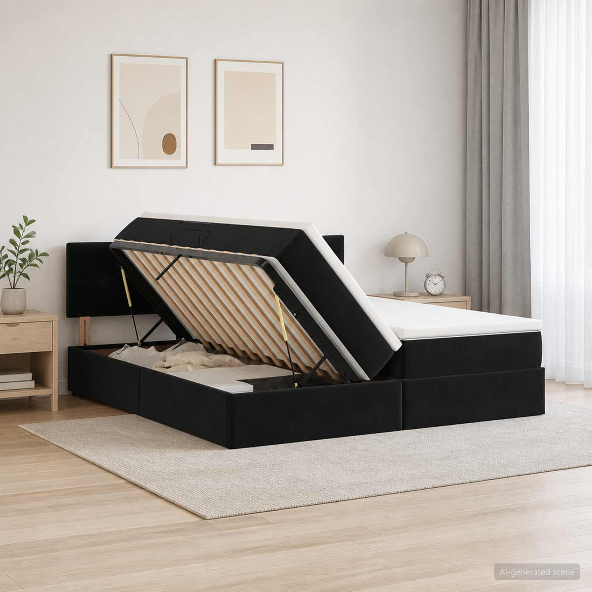 Lit De Rangement Avec Tête De Lit 2 Pc