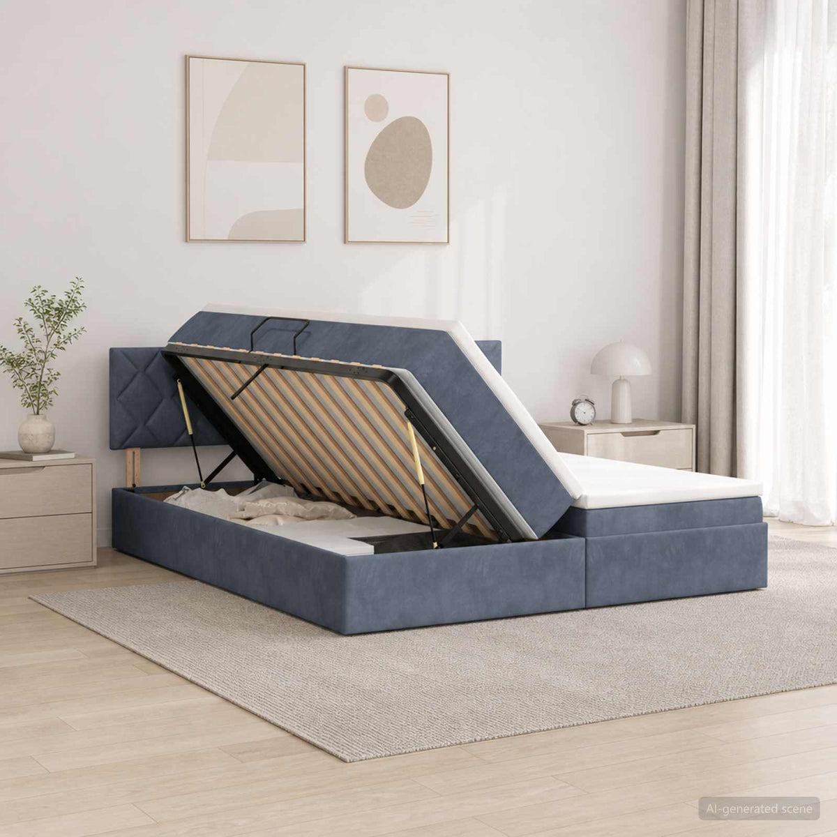 Lit De Rangement Avec Tête De Lit 2 Pc