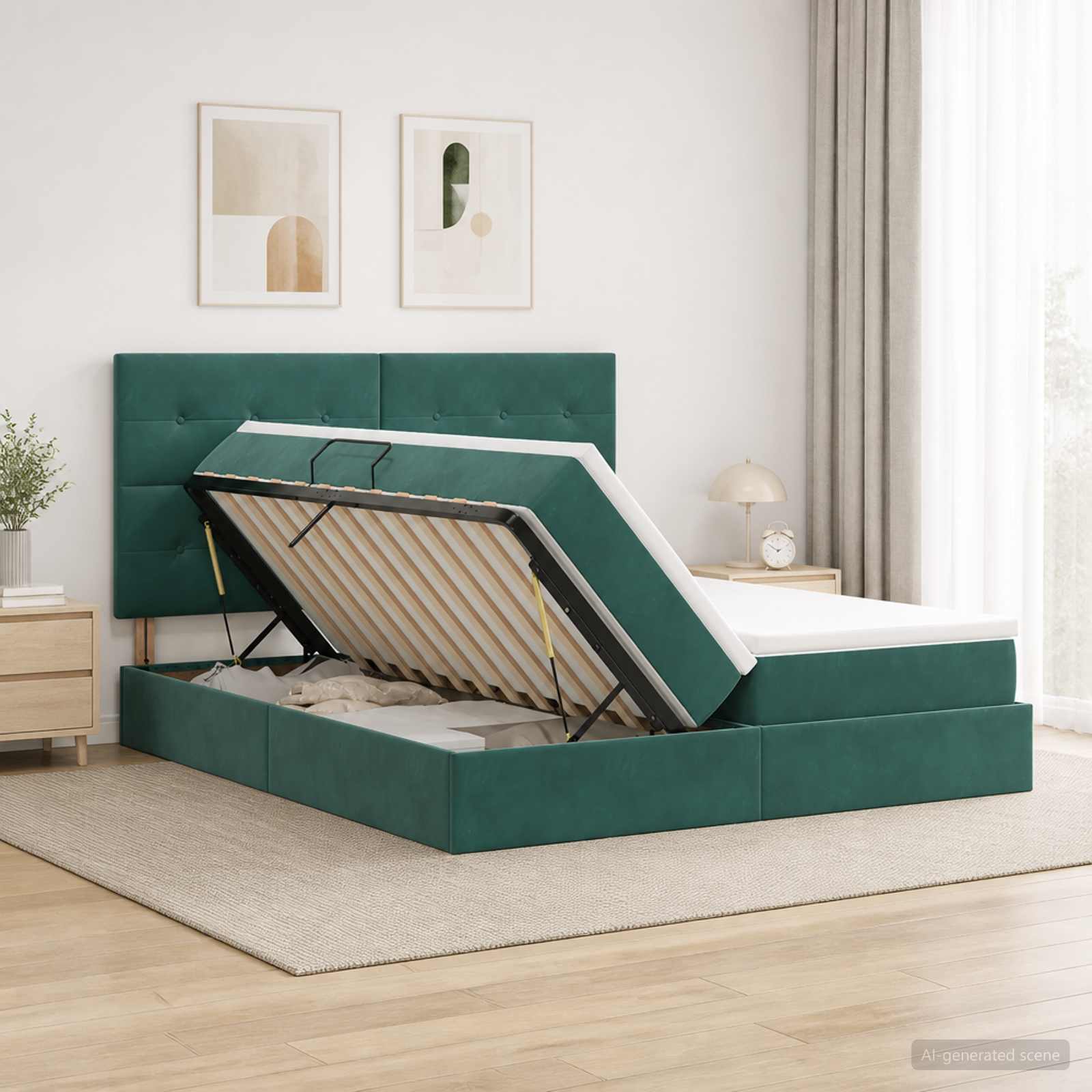 Lit De Rangement Avec Stockage Velours