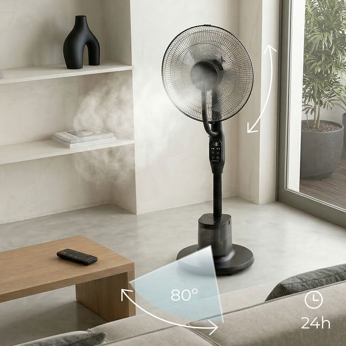 Ventilateur Brumisateur sur Pied avec Commande à Distance Sprair InnovaGoods