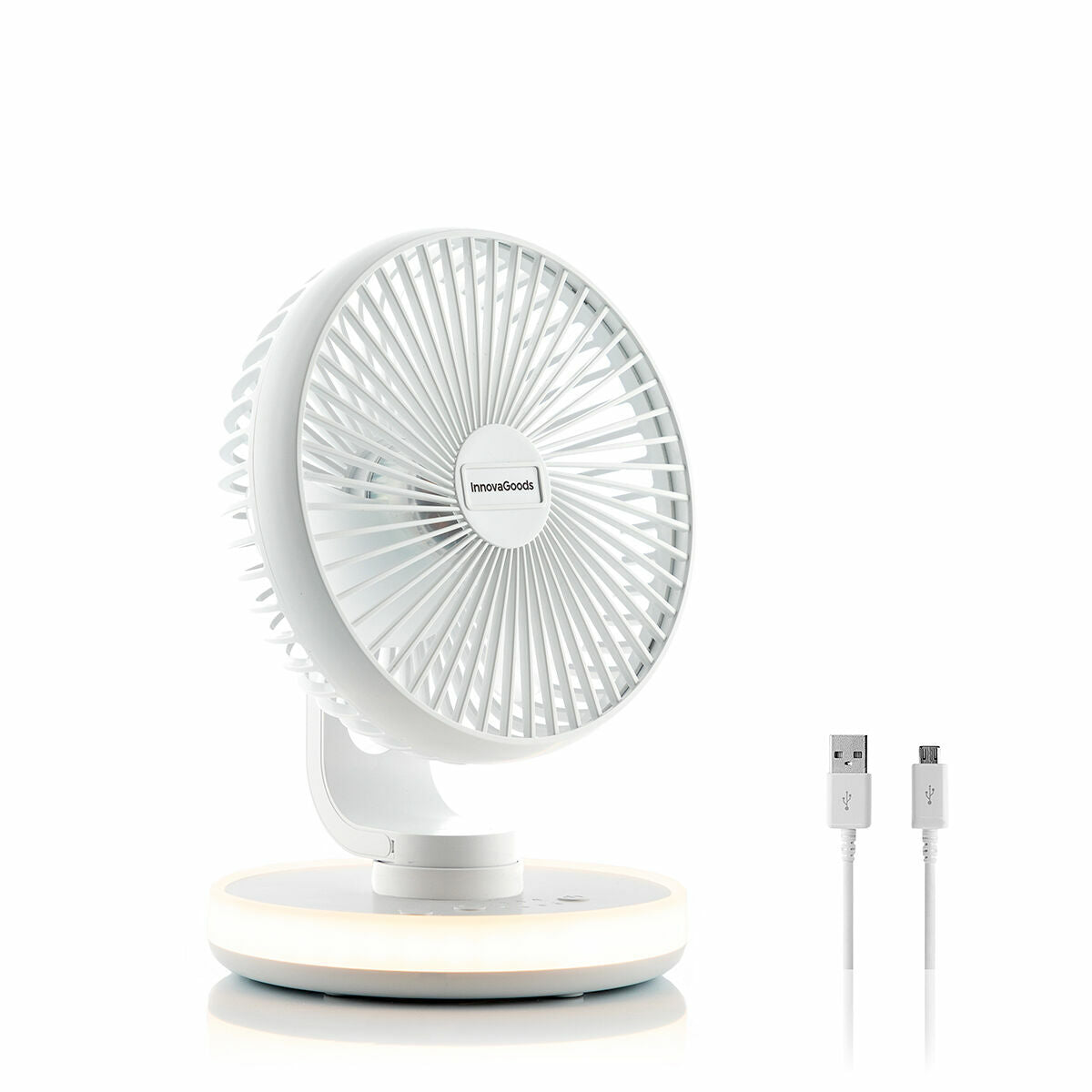 InnovaGoods Fandle Ventilateur Rechargeable Pliable 3 en 1 7200 mAh