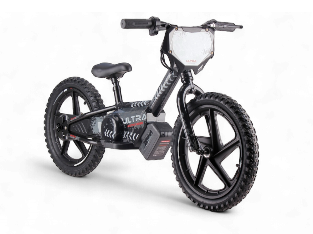 Vélo D'équilibre Électrique 24 Volts Avec Roues De 16 Pouces, Moteur Électrique - Noir
