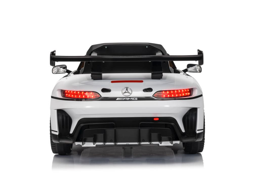 Voiture Électrique Pour Enfants Mercedes-Benz Gt3 Amg 12 Volts Avec Pneus En Caoutchouc, Siège En Cuir Et Plus Encore !