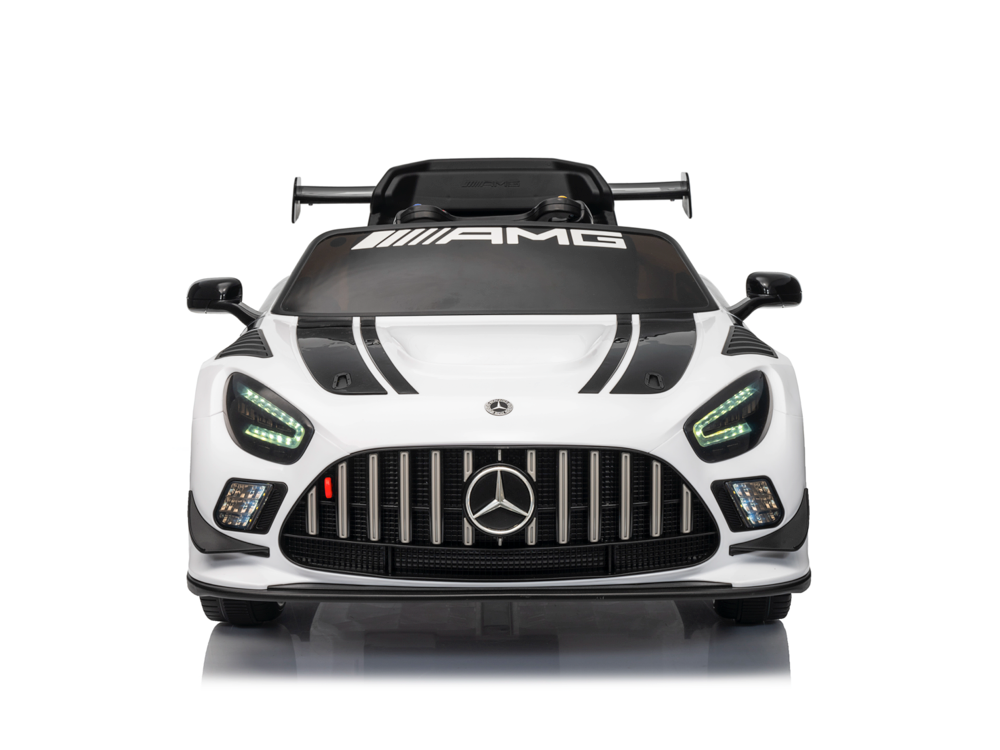 Voiture Électrique Pour Enfants Mercedes-Benz Gt3 Amg 12 Volts Avec Pneus En Caoutchouc, Siège En Cuir Et Plus Encore !