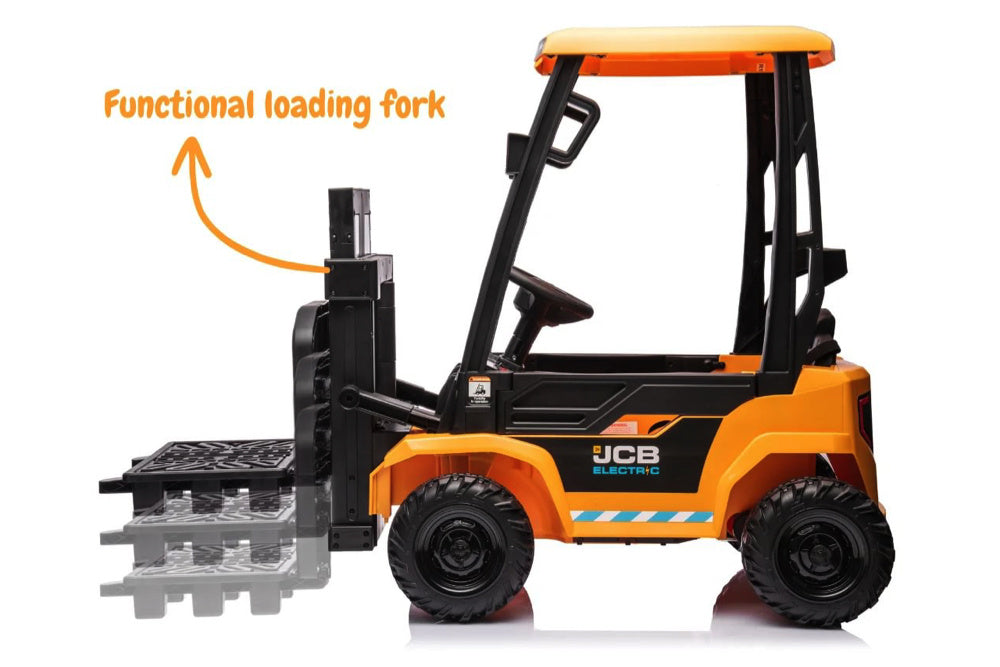 Chariot Élévateur Électrique Jcb Pour Enfants – 12V Avec Véritable Fonction De Levage Et De Conduite