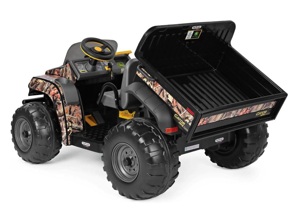 Tracteur Électrique Pour Enfants John Deere 12 Volts Avec Bras De Pelle Fonctionnel Et Benne Basculante.