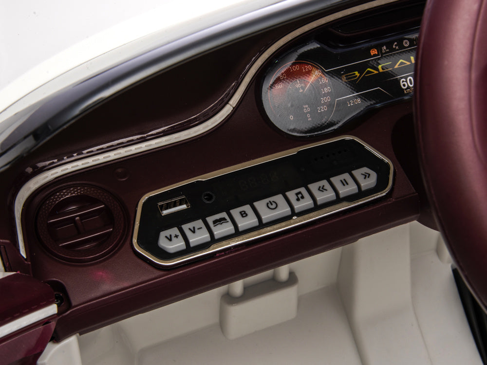 Bentley Bacalar, Voiture Électrique Pour Enfants 12 Volts, Siège En Cuir, Pneus En Caoutchouc Et Plus Encore.