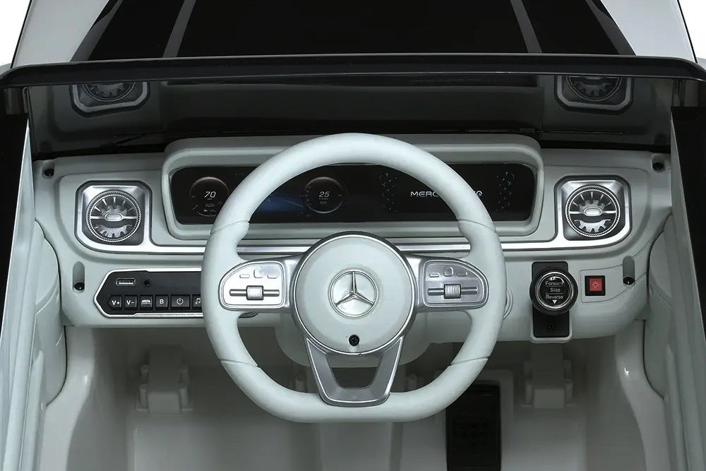Mercedes Benz Eqg, Voiture Électrique Pour Enfants 12 Volts Avec Pneus En Caoutchouc, Siège En Cuir Et Plus Encore !