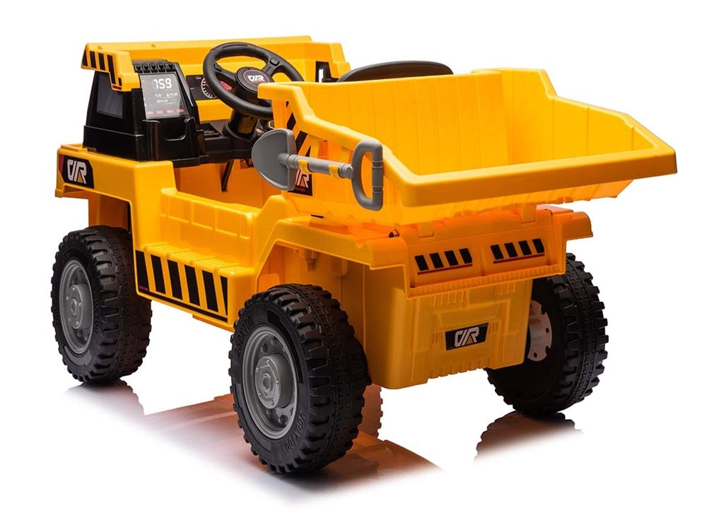 Véhicule De Travail Avec Coffre, Voiture Électrique Pour Enfants 12 Volts, 4 Moteurs, Pneus En Caoutchouc Et Siège En Cuir Artificiel !