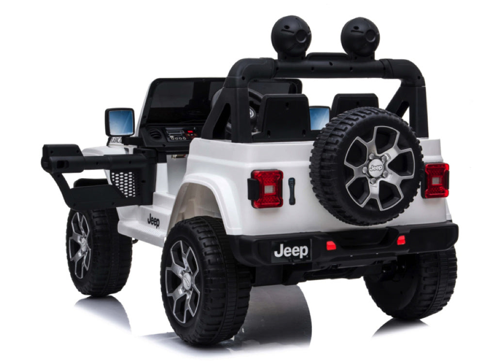 Jeep Wrangler Rubicon, Voiture Électrique 12V Pour Enfants Avec Batterie Au Lithium, Pneus En Caoutchouc Et Siège En Similicuir