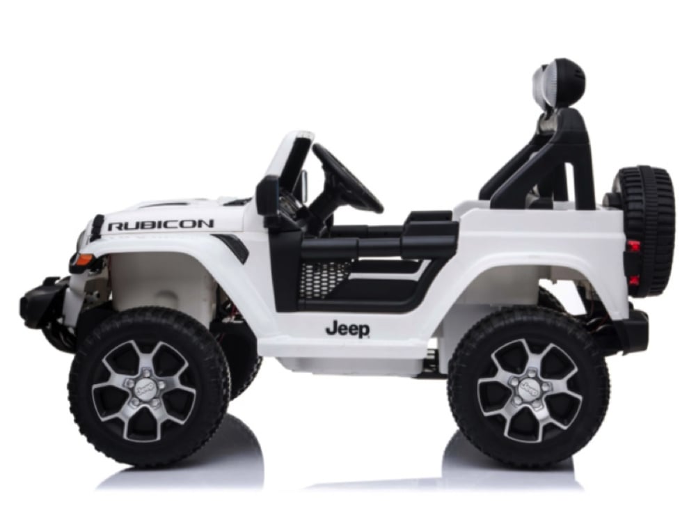 Jeep Wrangler Rubicon, Voiture Électrique 12V Pour Enfants Avec Batterie Au Lithium, Pneus En Caoutchouc Et Siège En Similicuir