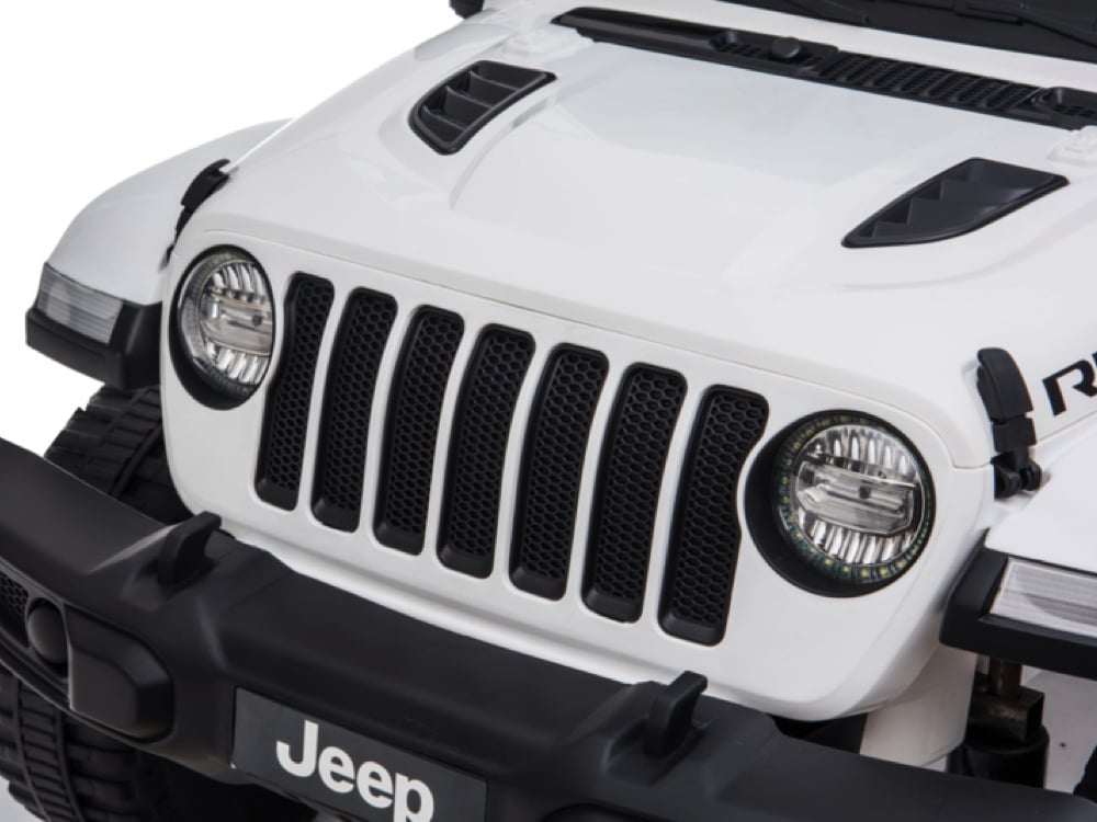 Jeep Wrangler Rubicon, Voiture Électrique 12V Pour Enfants Avec Batterie Au Lithium, Pneus En Caoutchouc Et Siège En Similicuir