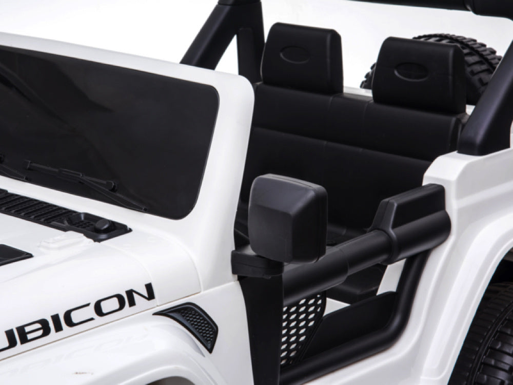 Jeep Wrangler Rubicon, Voiture Électrique 12V Pour Enfants Avec Batterie Au Lithium, Pneus En Caoutchouc Et Siège En Similicuir