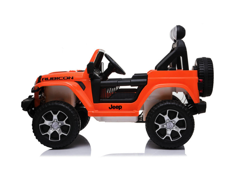 Jeep Wrangler Rubicon, Voiture Électrique 12V Pour Enfants Avec Batterie Au Lithium, Pneus En Caoutchouc Et Siège En Similicuir
