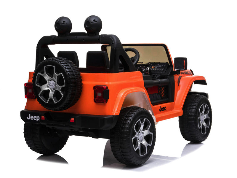 Jeep Wrangler Rubicon, Voiture Électrique 12V Pour Enfants Avec Batterie Au Lithium, Pneus En Caoutchouc Et Siège En Similicuir