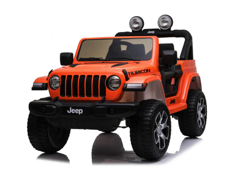 Jeep Wrangler Rubicon, Voiture Électrique 12V Pour Enfants Avec Batterie Au Lithium, Pneus En Caoutchouc Et Siège En Similicuir