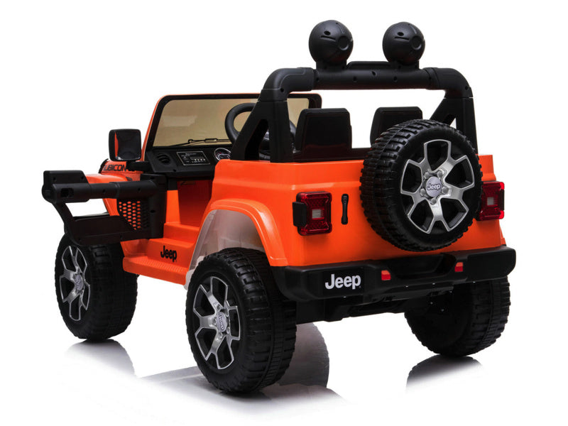 Jeep Wrangler Rubicon, Voiture Électrique 12V Pour Enfants Avec Batterie Au Lithium, Pneus En Caoutchouc Et Siège En Similicuir