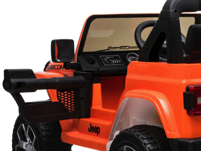 Jeep Wrangler Rubicon, Voiture Électrique 12V Pour Enfants Avec Batterie Au Lithium, Pneus En Caoutchouc Et Siège En Similicuir