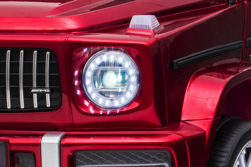 Mercedes G63, Voiture Électrique Pour Enfants Avec Batterie Lithium 12 Volts, Pneus En Caoutchouc, Siège En Cuir Et Bien Plus Encore !