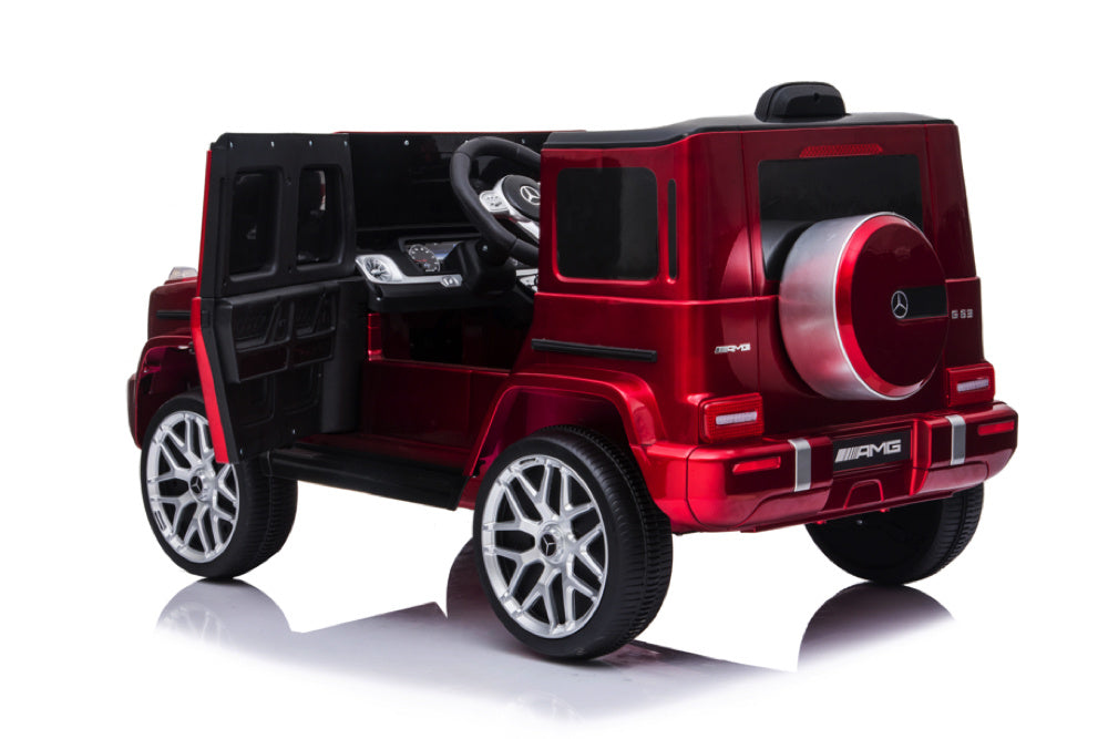 Mercedes G63, Voiture Électrique Pour Enfants Avec Batterie Lithium 12 Volts, Pneus En Caoutchouc, Siège En Cuir Et Bien Plus Encore !