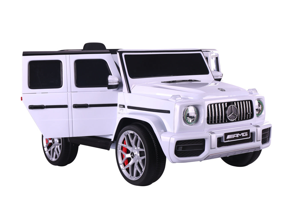 Mercedes G63, Voiture Électrique Pour Enfants Avec Batterie Lithium 12 Volts, Pneus En Caoutchouc, Siège En Cuir Et Bien Plus Encore !