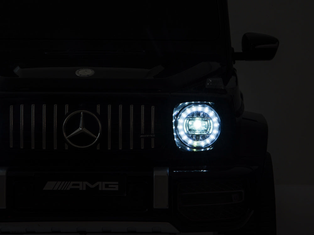 Mercedes G63, Voiture Électrique Pour Enfants Avec Batterie Lithium 12 Volts, Pneus En Caoutchouc, Siège En Cuir Et Bien Plus Encore !