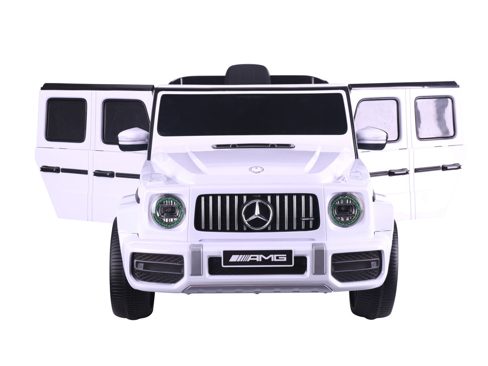Mercedes G63, Voiture Électrique Pour Enfants Avec Batterie Lithium 12 Volts, Pneus En Caoutchouc, Siège En Cuir Et Bien Plus Encore !