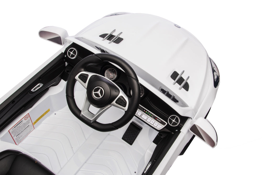 Mercedes Sl500, Voiture Électrique Pour Enfants 12 Volts Avec Une Batterie Au Lithium, Des Pneus En Caoutchouc, Un Siège En Similicuir Et Bien Plus Encore !