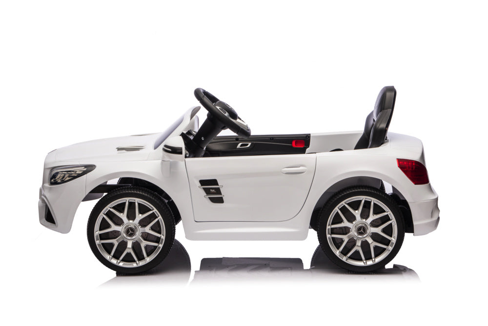 Mercedes Sl500, Voiture Électrique Pour Enfants 12 Volts Avec Une Batterie Au Lithium, Des Pneus En Caoutchouc, Un Siège En Similicuir Et Bien Plus Encore !