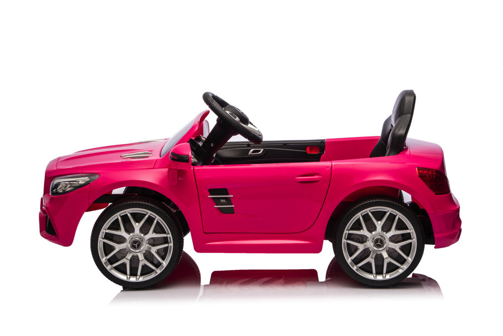 Mercedes Sl500, Voiture Électrique Pour Enfants 12 Volts Avec Une Batterie Au Lithium, Des Pneus En Caoutchouc, Un Siège En Similicuir Et Bien Plus Encore !