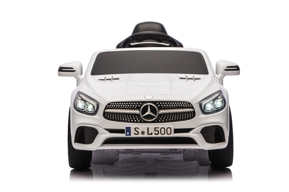 Mercedes Sl500, Voiture Électrique Pour Enfants 12 Volts Avec Une Batterie Au Lithium, Des Pneus En Caoutchouc, Un Siège En Similicuir Et Bien Plus Encore !