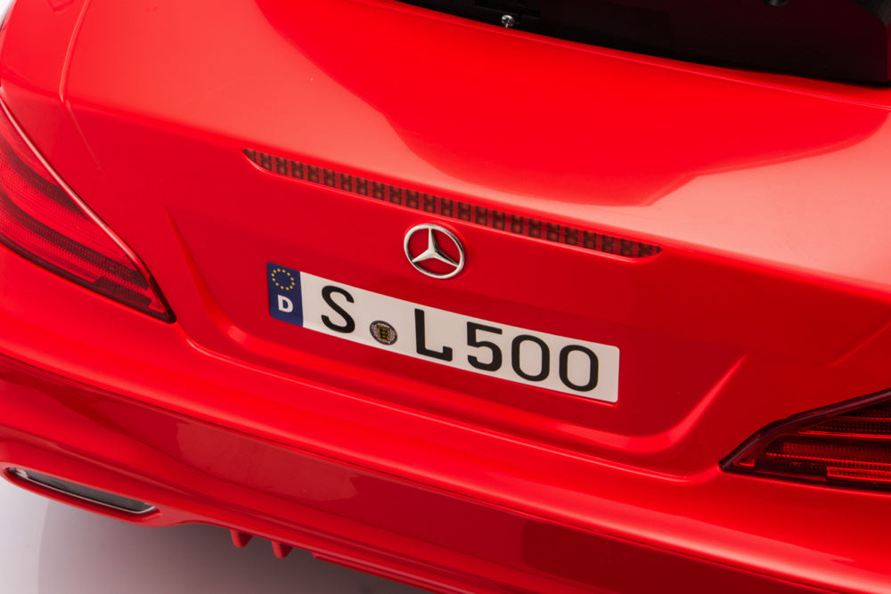 Mercedes Sl500, Voiture Électrique Pour Enfants 12 Volts Avec Une Batterie Au Lithium, Des Pneus En Caoutchouc, Un Siège En Similicuir Et Bien Plus Encore !