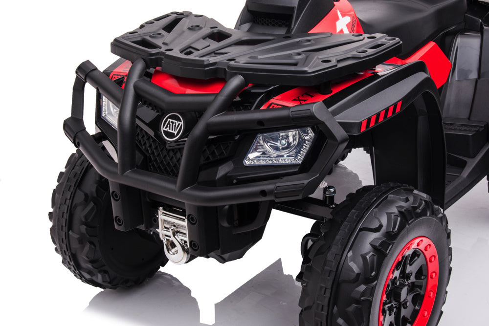 Quad Électrique Lithium 24 Volts, 4 Moteurs, Pneus En Caoutchouc, Siège En Cuir Et Plus Encore !