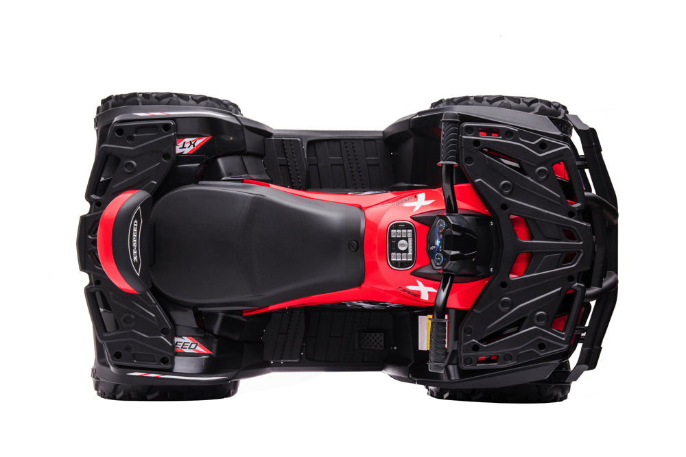 Quad Électrique Lithium 24 Volts, 4 Moteurs, Pneus En Caoutchouc, Siège En Cuir Et Plus Encore !